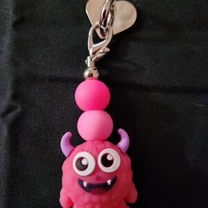 Pink Monster Tumbler Charm